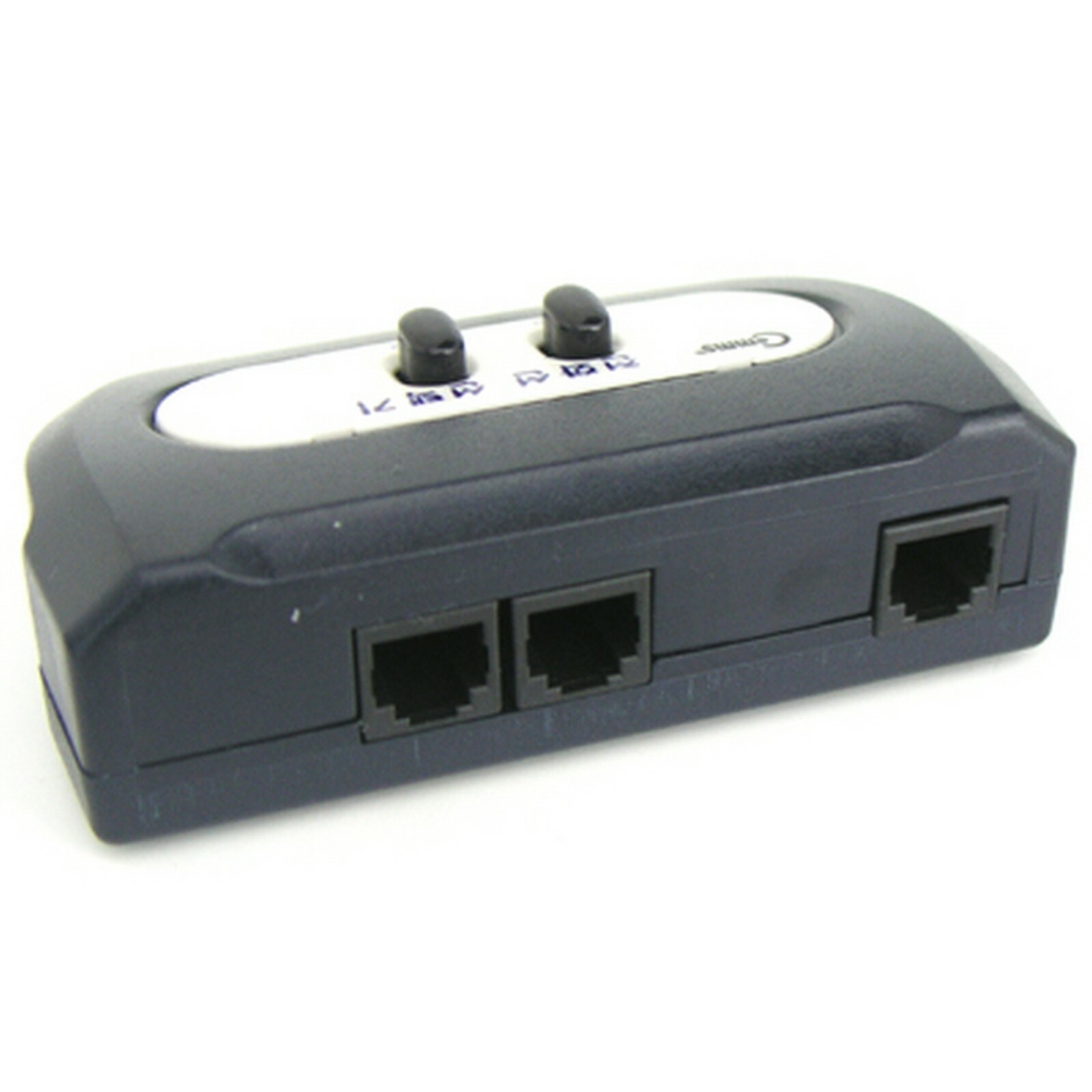 2 PORT TEL RJ11 Manual Sharing Switch BOX Phone selector modular 2 way 2:1 6P6C