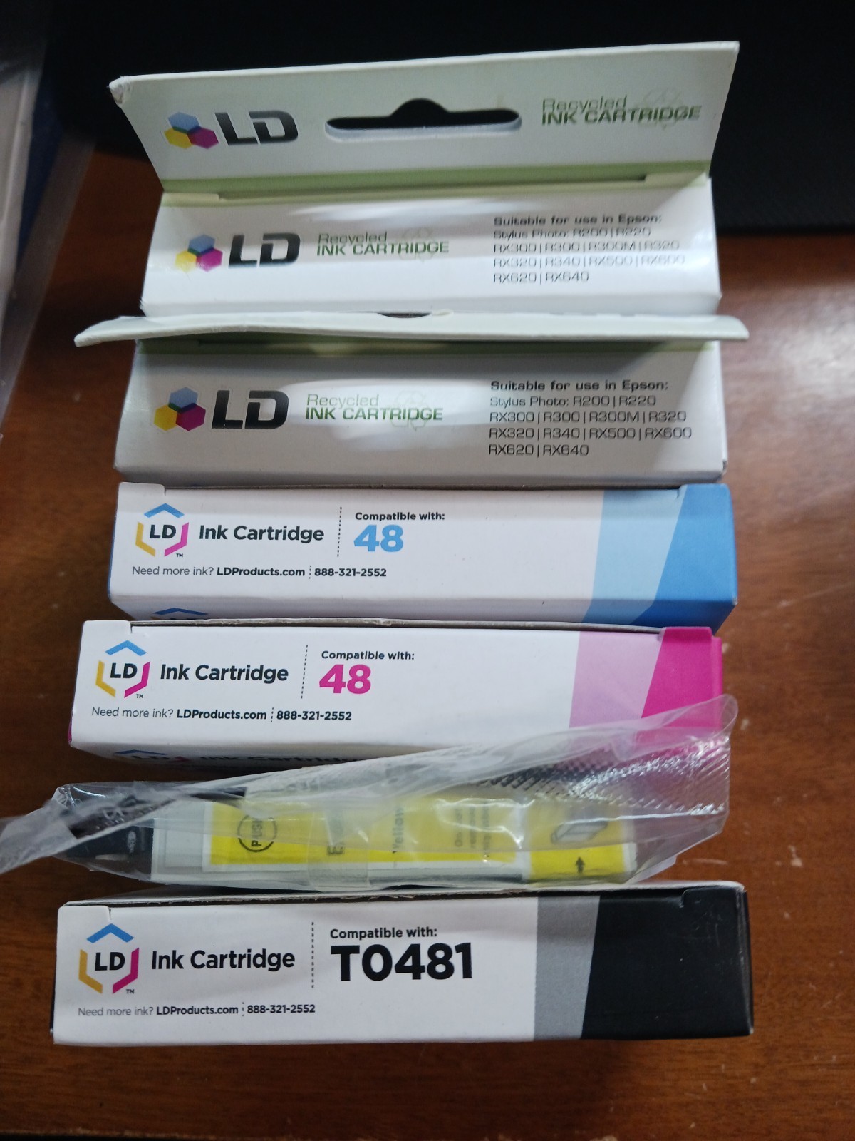 Complete Set 6 Non-OEM Epson Stylus Photo R200 R220 Ink Cartridges