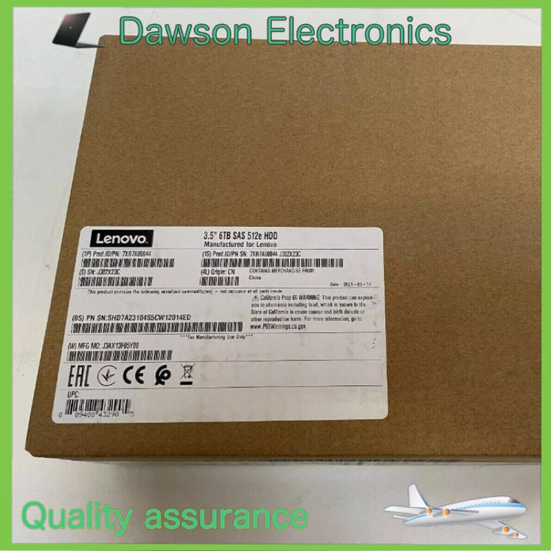 Lenovo 7XB7A00044 00YK033 ThinkSystem 3.5" 7.2K 6TB SAS 12Gb Hot Swap 512e HDD