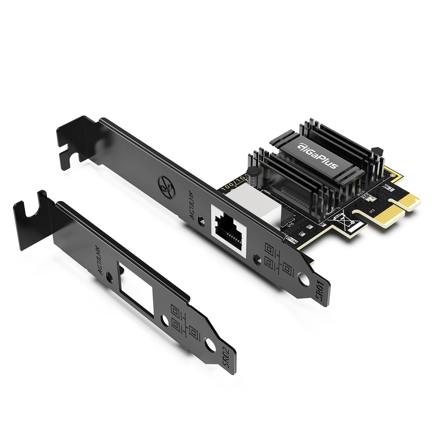 GiGaPlus 5Gb PCIe Network Card Realtek RTL8126 Controller, 5Gbe RJ45 Port NIC...