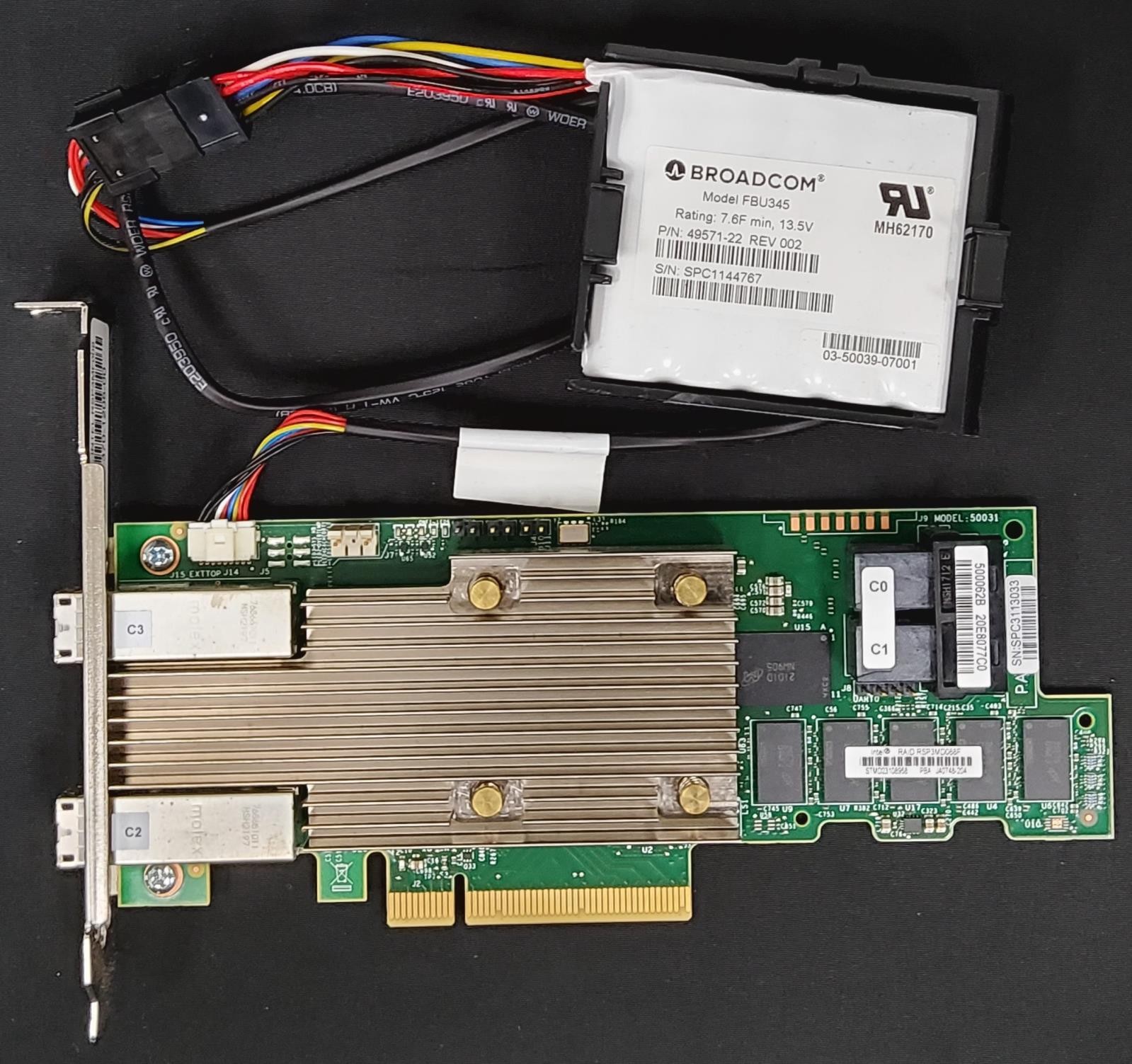 Intel RSP3MF008 MD2 2 Port PCI-Express SAS/SATA Raid Controller w/ Battery