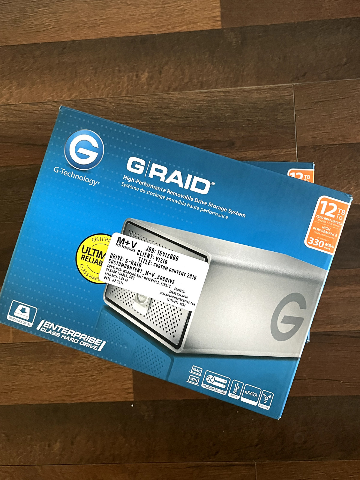 12 tb EXTERNAL HDD G RAID 0g03411