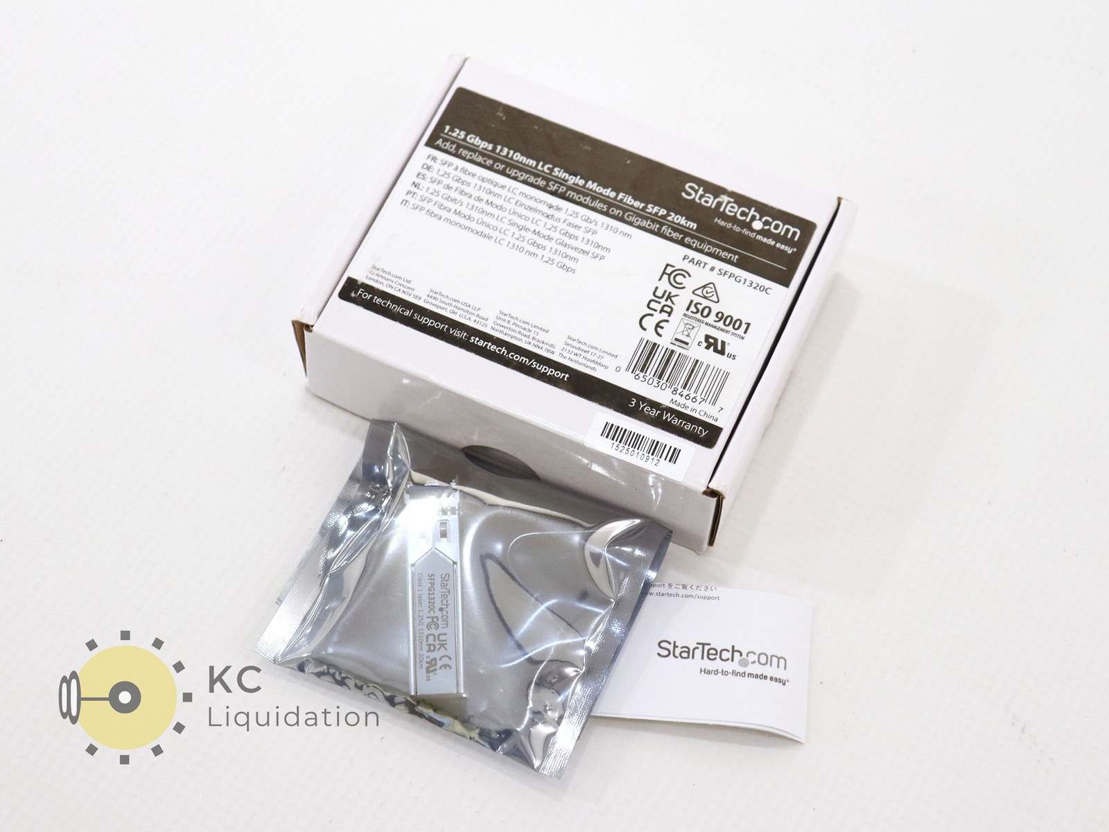 StarTech 1.25 Gbps 1310nm LC Single Mode Fiber SFP 20 km SFOG1320C Transceiver