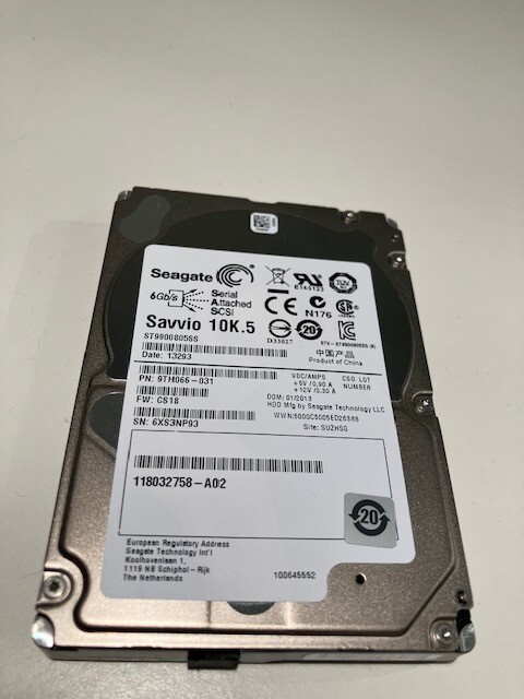 Seagate Savvio 900GB 10K.5 SAS 2.5" 6Gbps 64mb Enterprise Dell IBM HP HPE Server