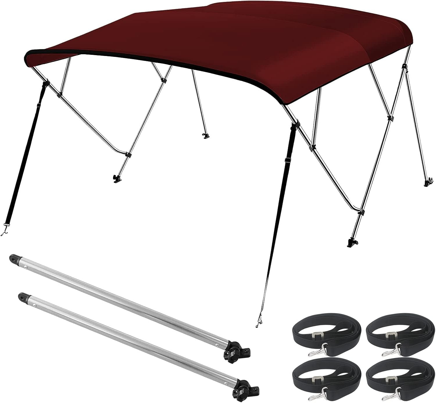 Seamander Bimini Top for Boats,3-4 Bow 14 Different Size Boat Canopy,Includes Bi