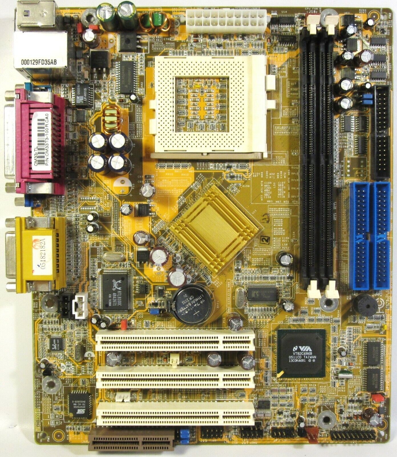 DFI ITOX CM33-TL CM33T3-100R.CA0 Motherboard Industrial System Board TESTED