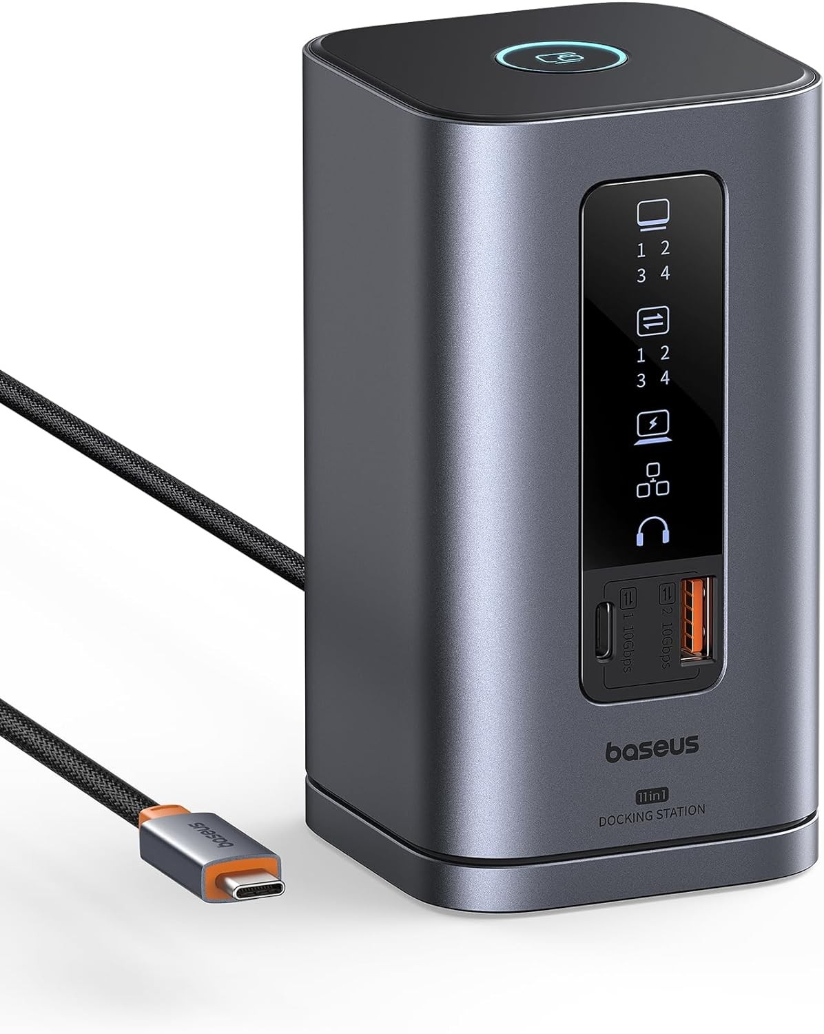 Baseus Docking Station, Spacemate(Win) 11 in 1, Triple Display, 4K Space grey 