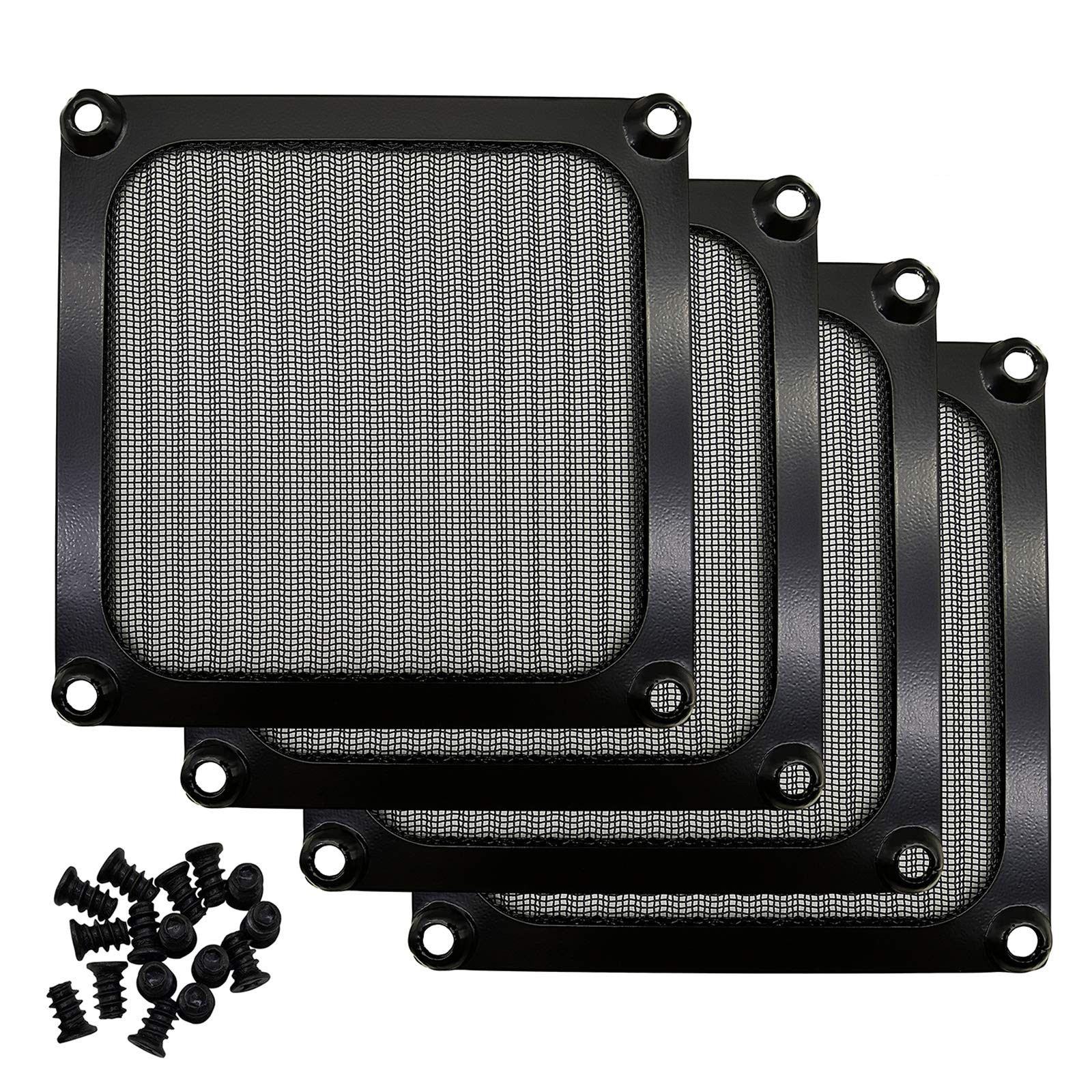 90mm 92mm Computer Fan Filter Grills with Screws, Aluminum Frame Ultra Fine S...