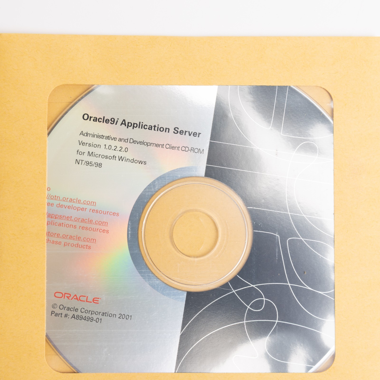 Vintage Oracle 9i Application Server Version 1.0.2.2.0 Windows 95/98/NT