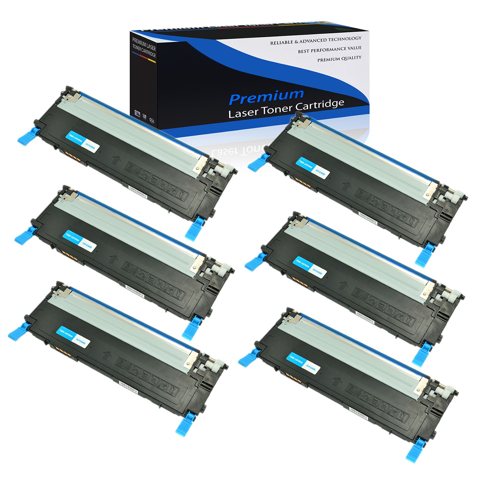 6PK CLT-C409S Cyan Toner for Samsung CLX-3175 CLX-3175n CLX-3170n CLP-310n