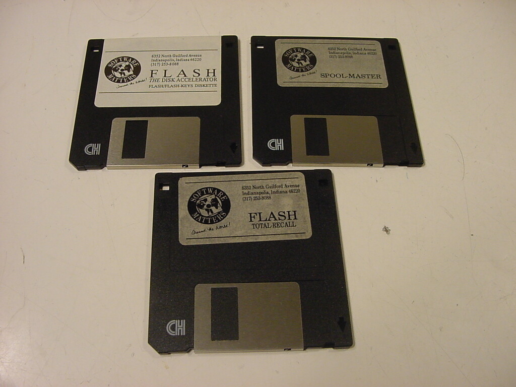 VTG 3 1/2" FLOPPY DISKS - SOFTWARE MATTERS - FLASH SPOOL MASTERS