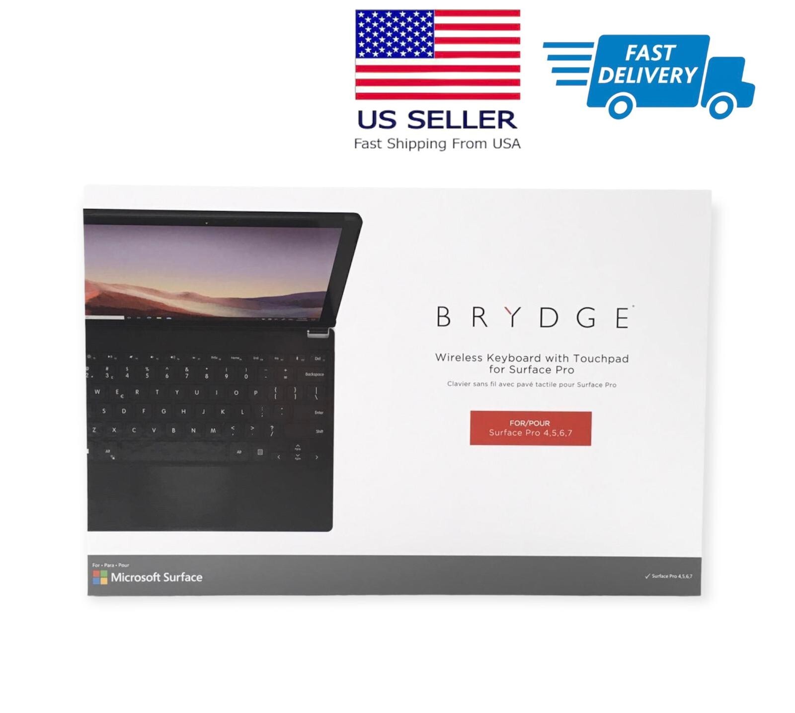 Brydge 12.3 Pro+ Wireless Keyboard + Touchpad for Surface Pro 4,5,6,7,7+ BRY7012