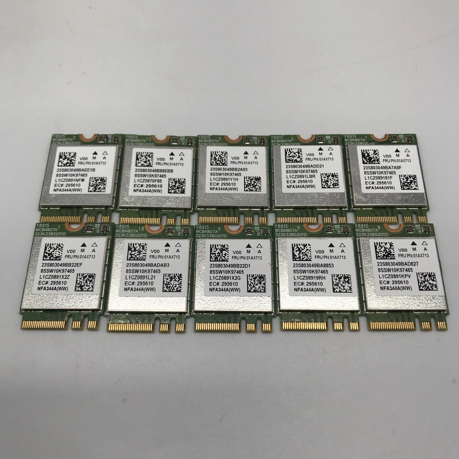 QUALCOMM QCNFA344A WLAN BLUETOOTH 4.1 LAPTOP WIFI CARD 01AX713 - Lot of 10