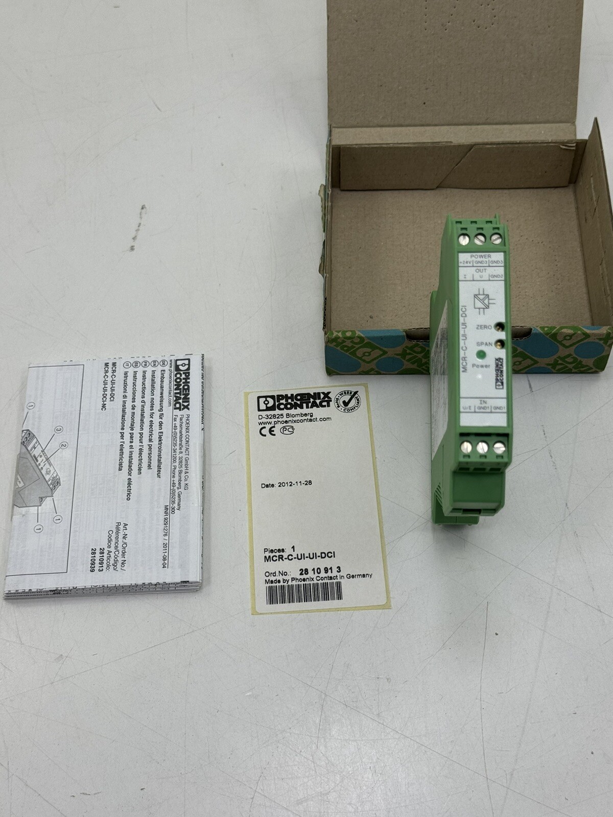 PHOENIX CONTACT MCR-C-UI-UU-DCI-NC CONVERTER 2810913