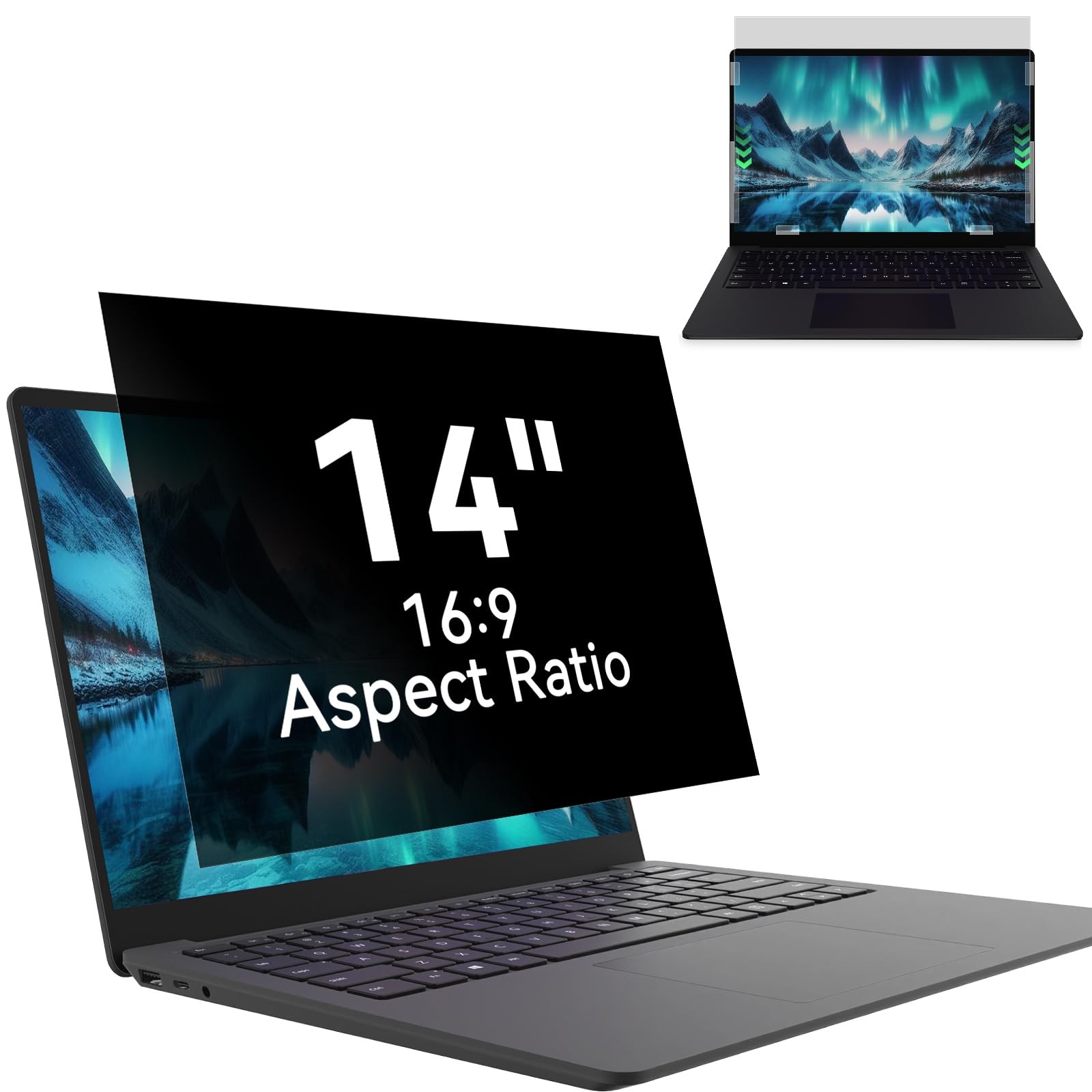 Laptop Privacy Screen 14 Inch, Shield 16:9 14 Inch