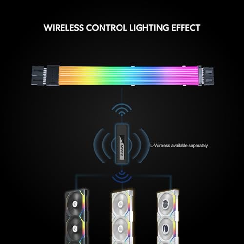 LIAN LI STRIMER WIRELESS 8 PIN (PW8-1W) - ADDRESSABLE RGB POWER -  BLACK/WHITE