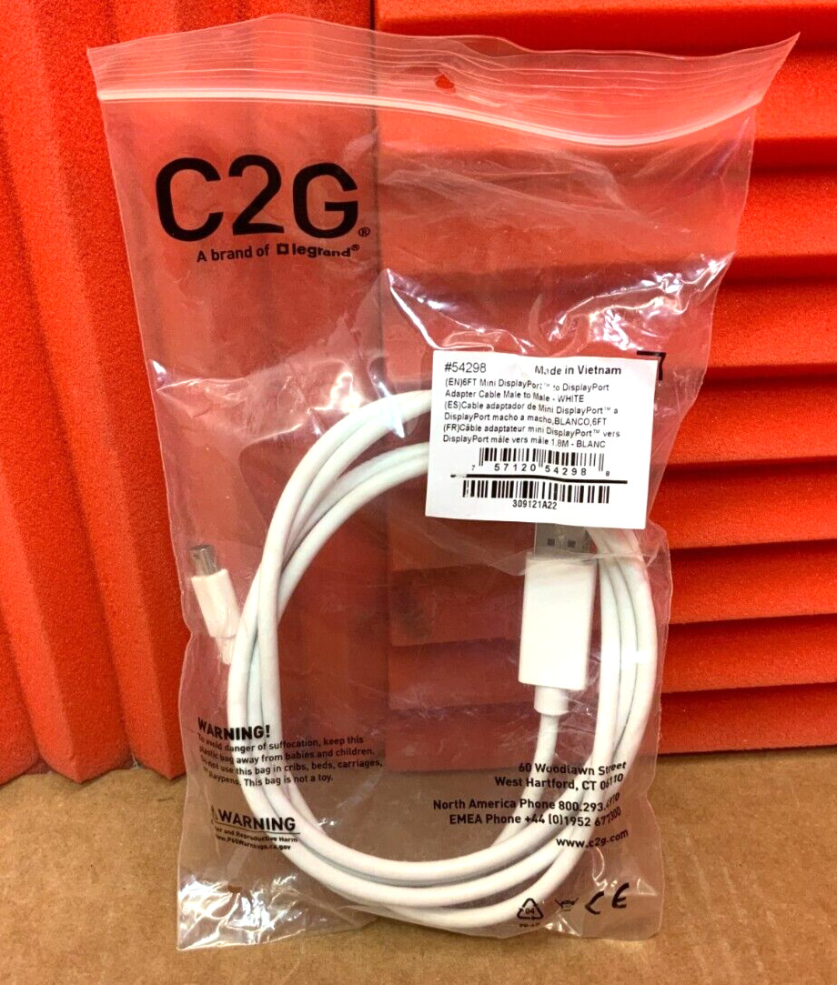 C2G Cables to Go Mini DisplayPort to DisplayPort Adapter 54298 ✅❤️✅❤️ NEW