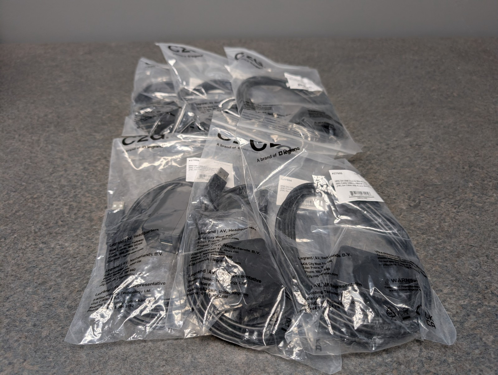 C2G TPG USB MINI 6, USB A to USB Mini B LOT OF 6
