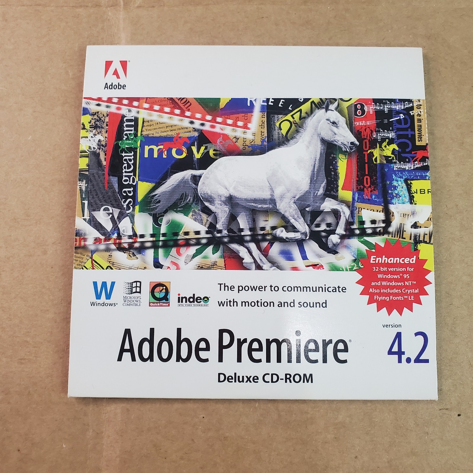 Adobe Premiere 4.2 for Windows Deluxe CD ROM Vintage Software UNTESTED Disc Only