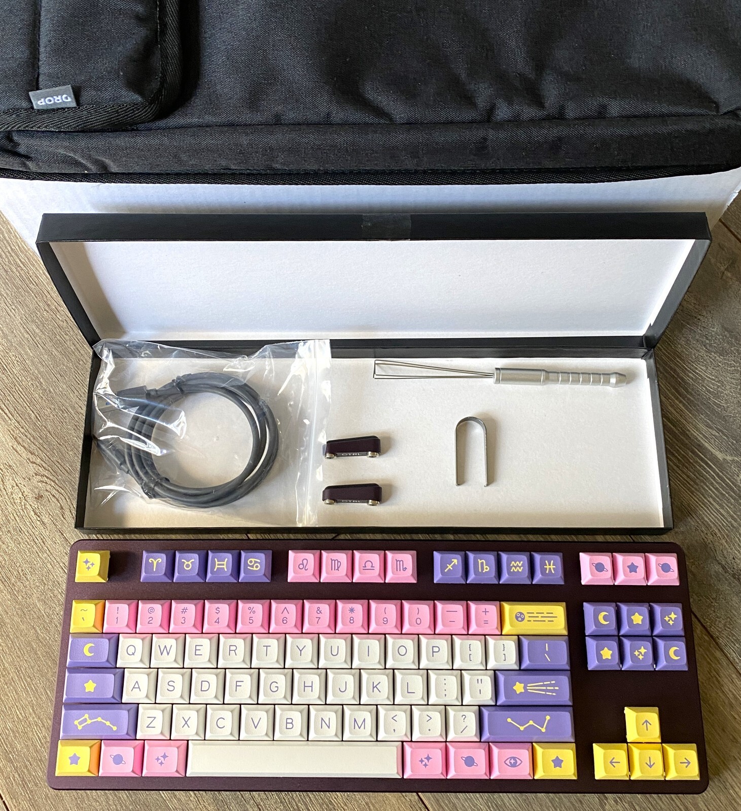 DROP Signature Series Zodiac Keyboard - Purple - New in Open Box w/ Extras
