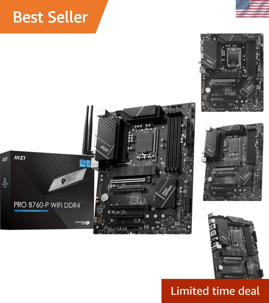 PRO B760-P WiFi ProSeries Motherboard - Supports 12th/13th/14th Gen Intel Pro...