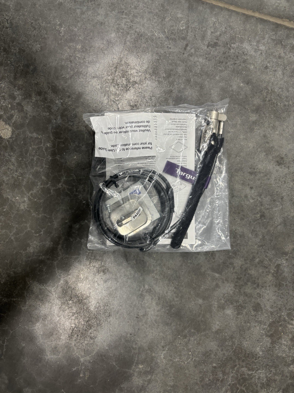Targus ASP71GLX-S DEFCON Compact Serialized Combo Cable Lock - Black - NEW