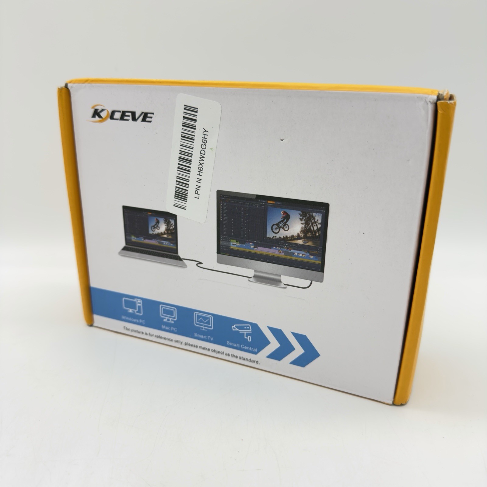 KCEVE 2:3 Triple Monitor KVM Switch DP/HDMI USB 3.0 8K Wired Remote OPEN BOX