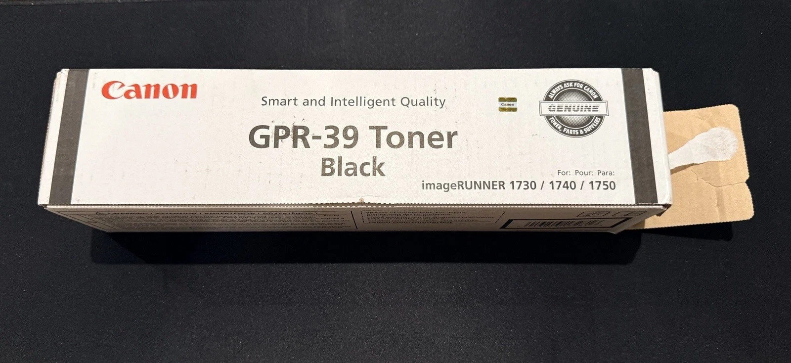New Open Box Canon GPR-39 Black Toner for Canon image RUNNER 1730, 1740, 1750