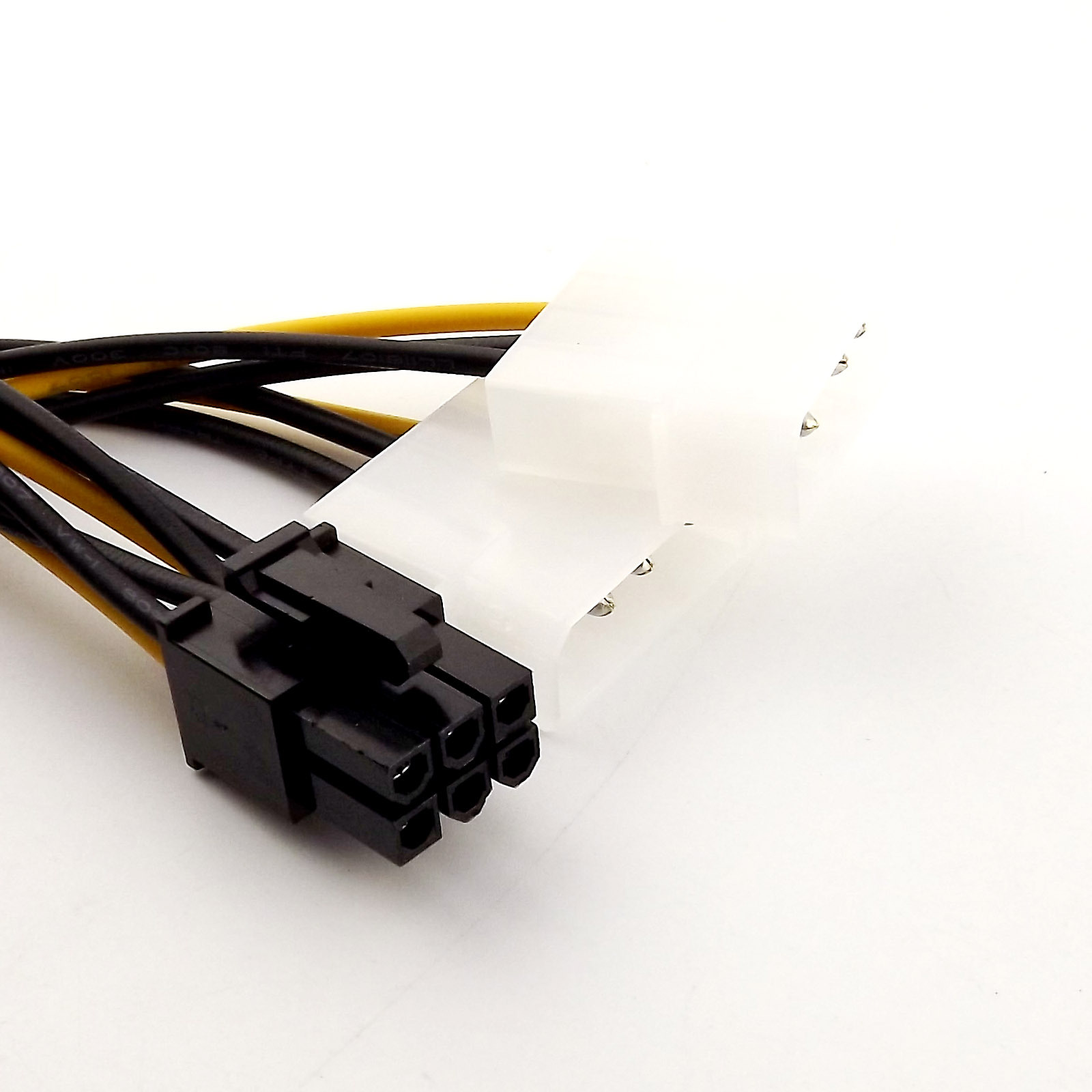 10x 6Pin PCI-E PCI Express Power Adapter Cable to Dual 4Pin Male Molex Connector