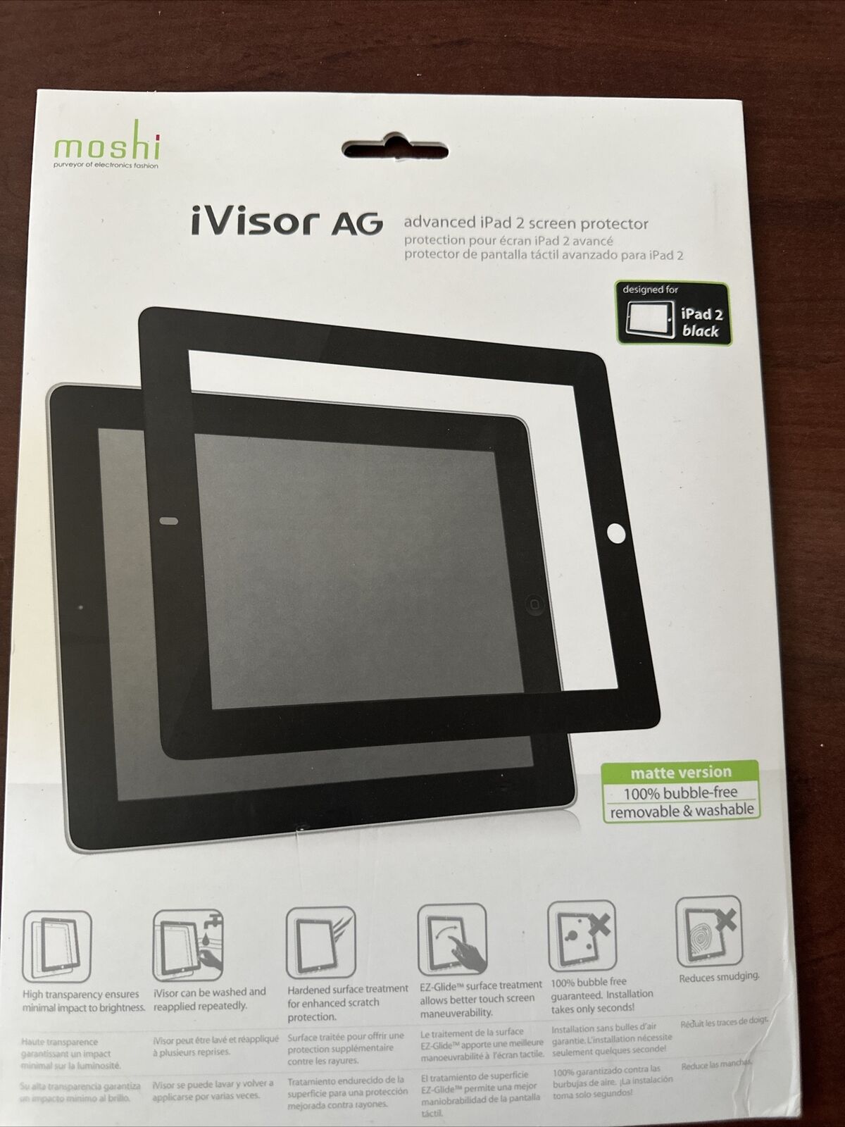 MOSHI iVISOR AG iPAD 2 SCREEN PROTECTOR MATTE ORACLE #74960 NEW SEALED PACKAGE