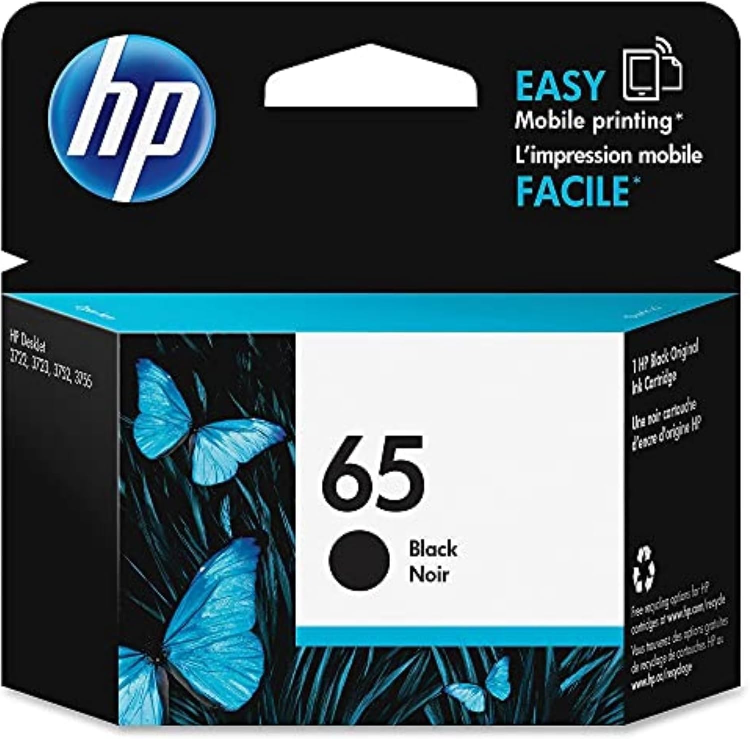 Genuine HP 65 Black Ink Cartridge N9K02AN Original Exp - 08/27