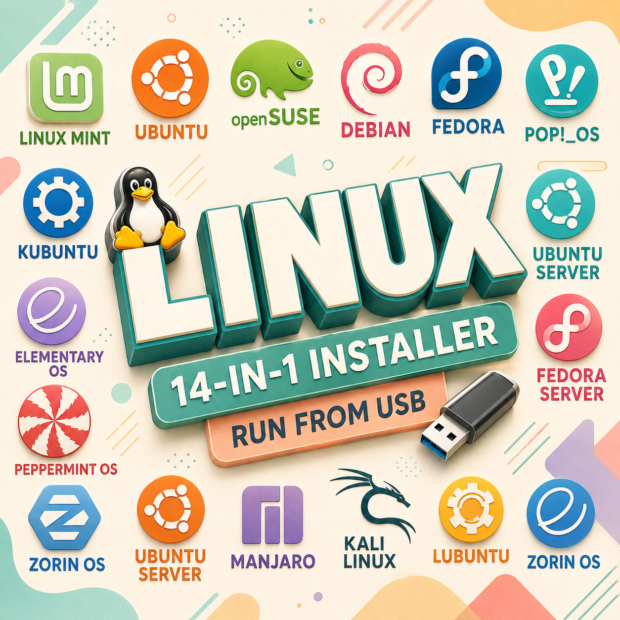 EPIC 14 Popular Linux OS on a Multi-Boot USB Installer for Beginners & Experts