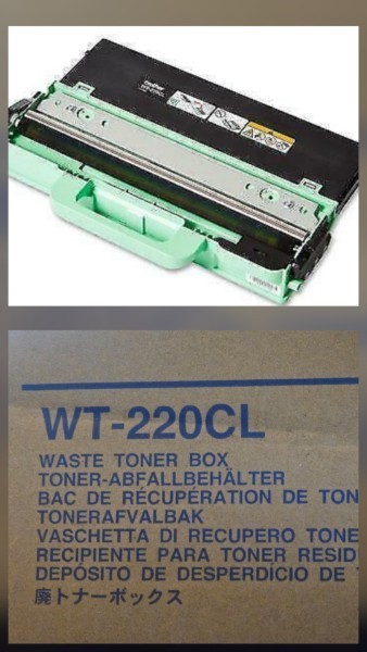 Brother WT-220CL Waste Toner Box HL-3140CW HL-3170CDW MFC-9330CDW New Unopened
