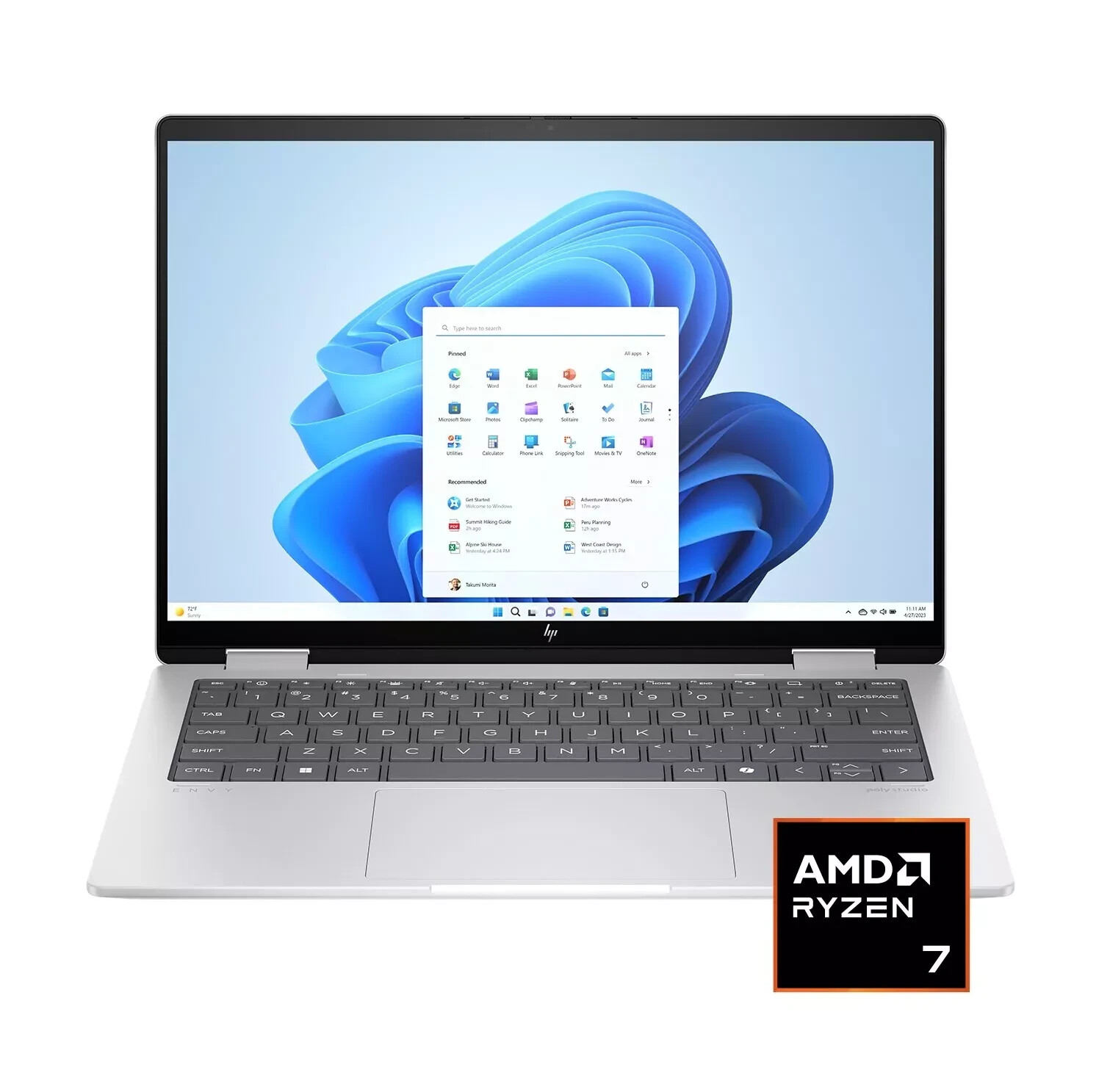 HP-Envy 2-in-1 14" Wide Ultra XGA TouchScreen Laptop-MD Ryzen 7-16GB RAM-1TB SSD