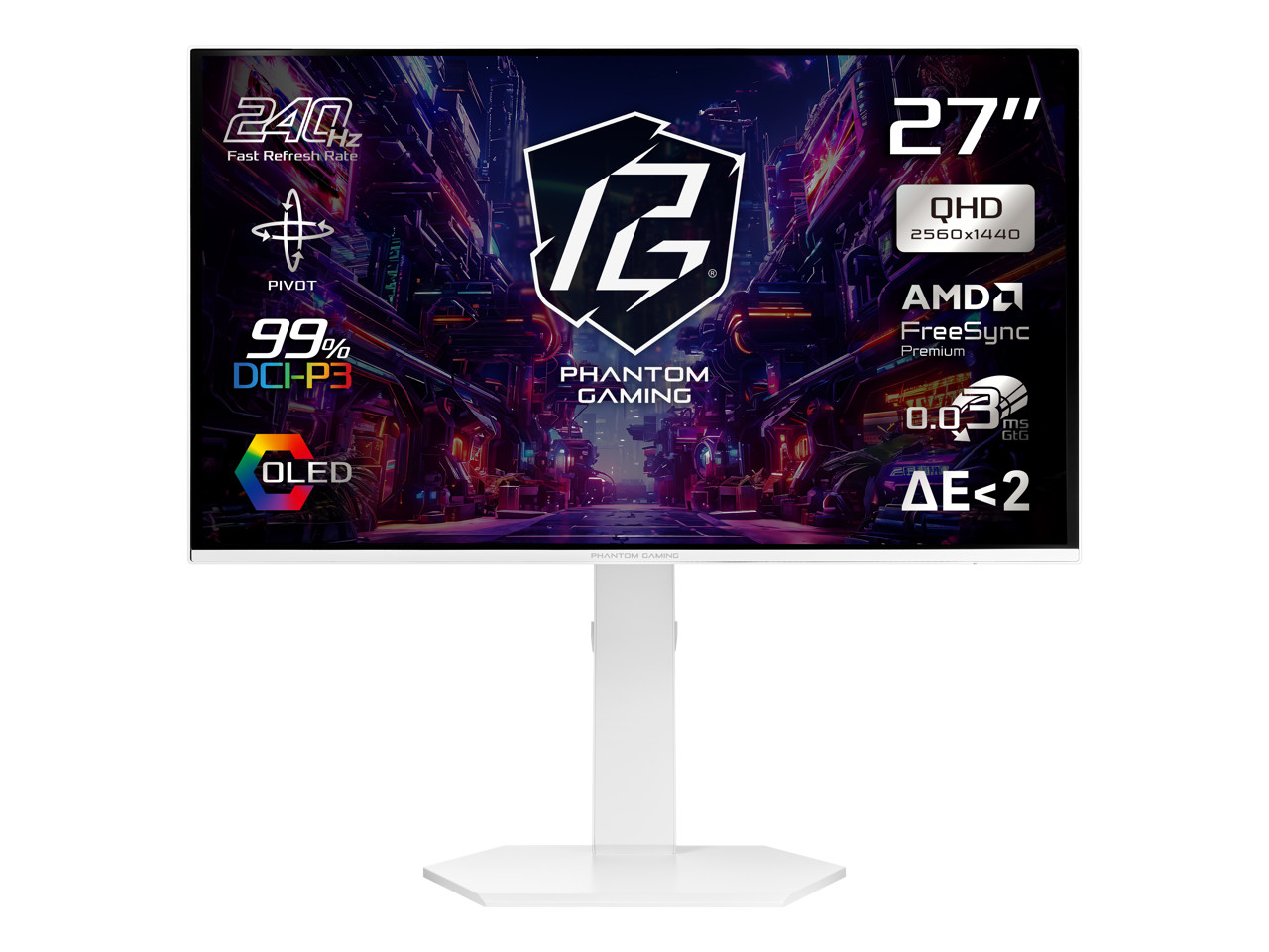ASRock Phantom Gaming  27 inch QHD 2K 1440P 240Hz AMD FreeSync Premium 0.03ms HD