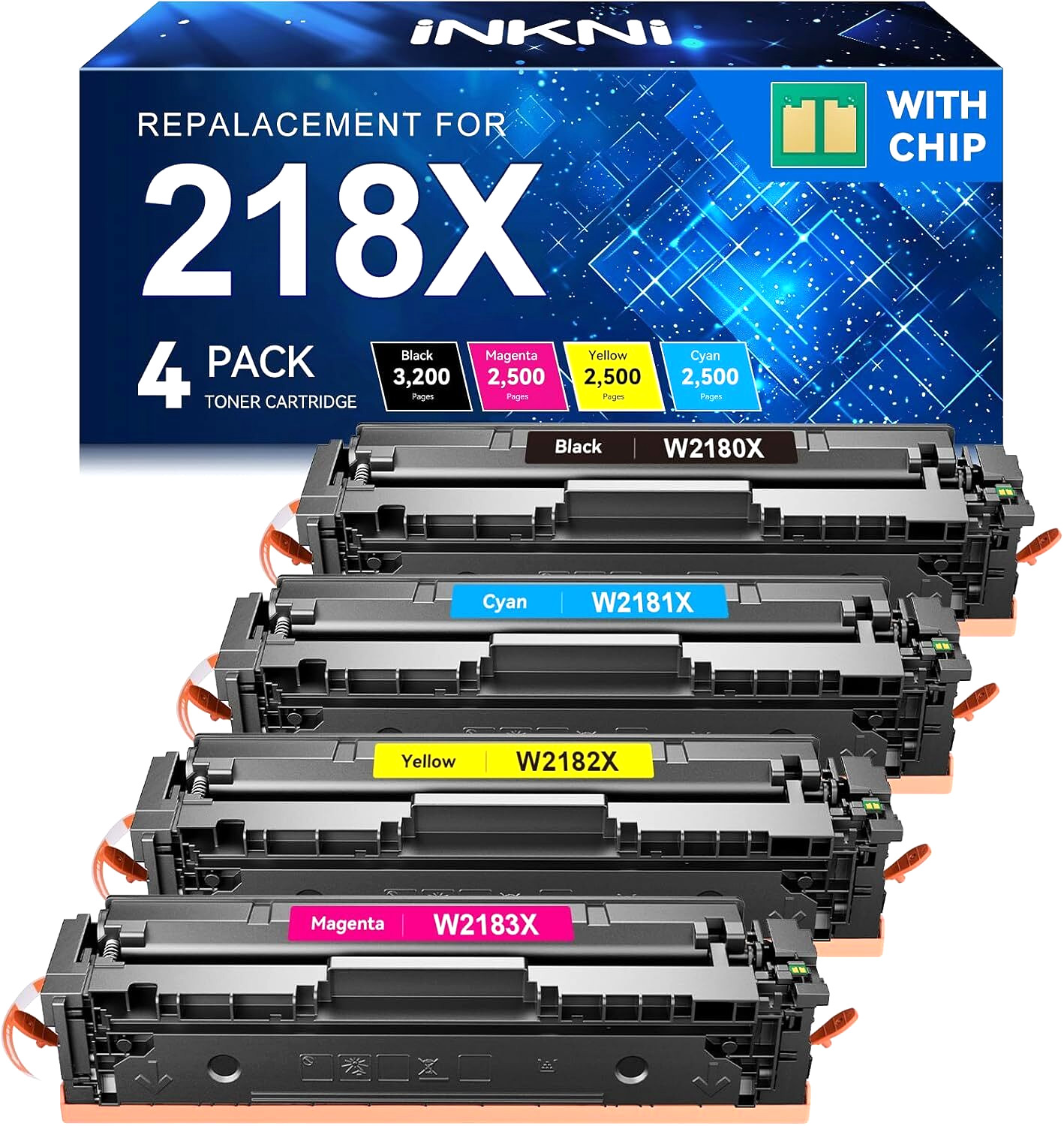 218X Toner Cartridge for HP Color LaserJet Pro MFP 3201dw 3301fdw 3301cdw 3301sd
