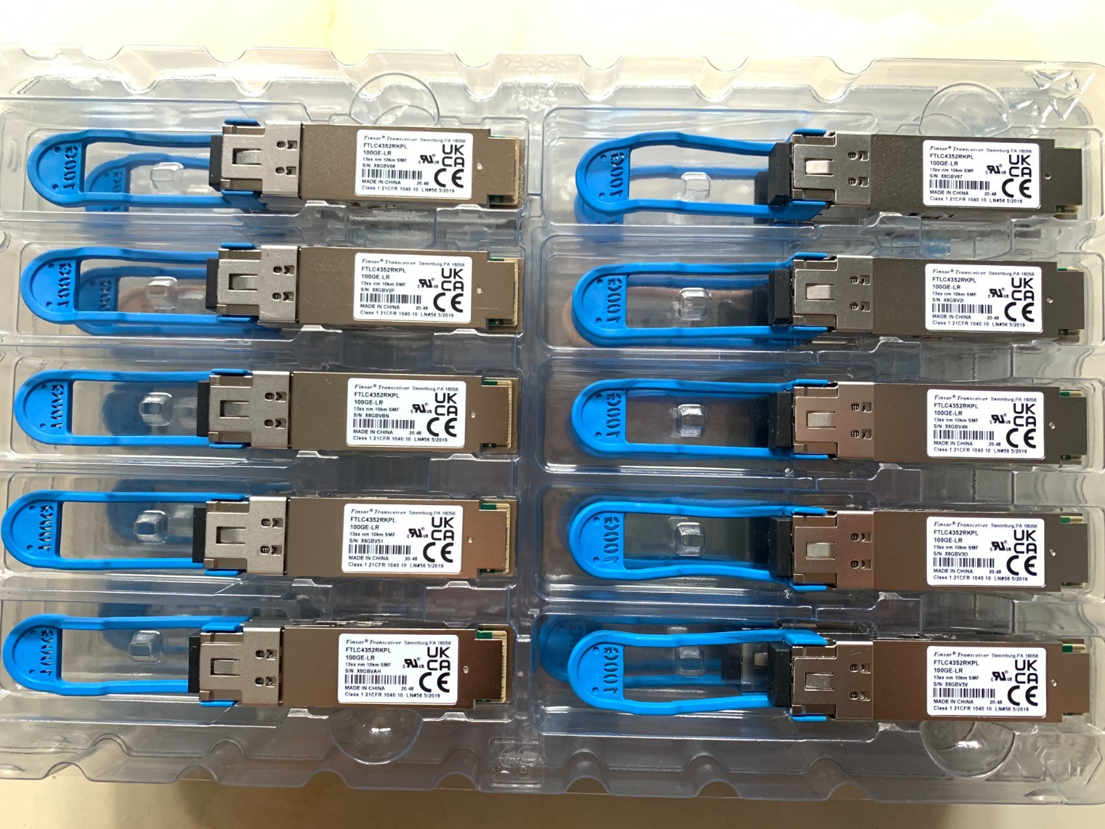 1PC Finisar FTLC4352RKPL | 100G LR QSFP28 10KM 100GBASE-LR Transceiver