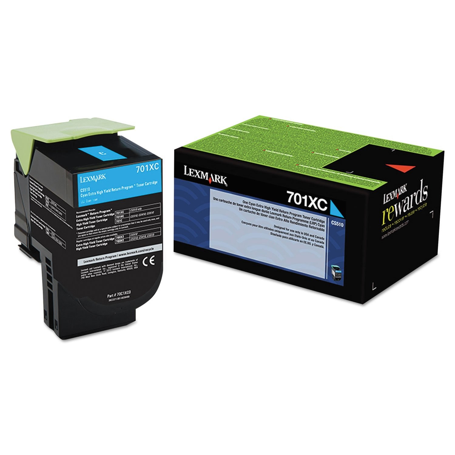 Original Lexmark 70C1XC0 Cyan Toner. New Sealed Box, We Ship Fast