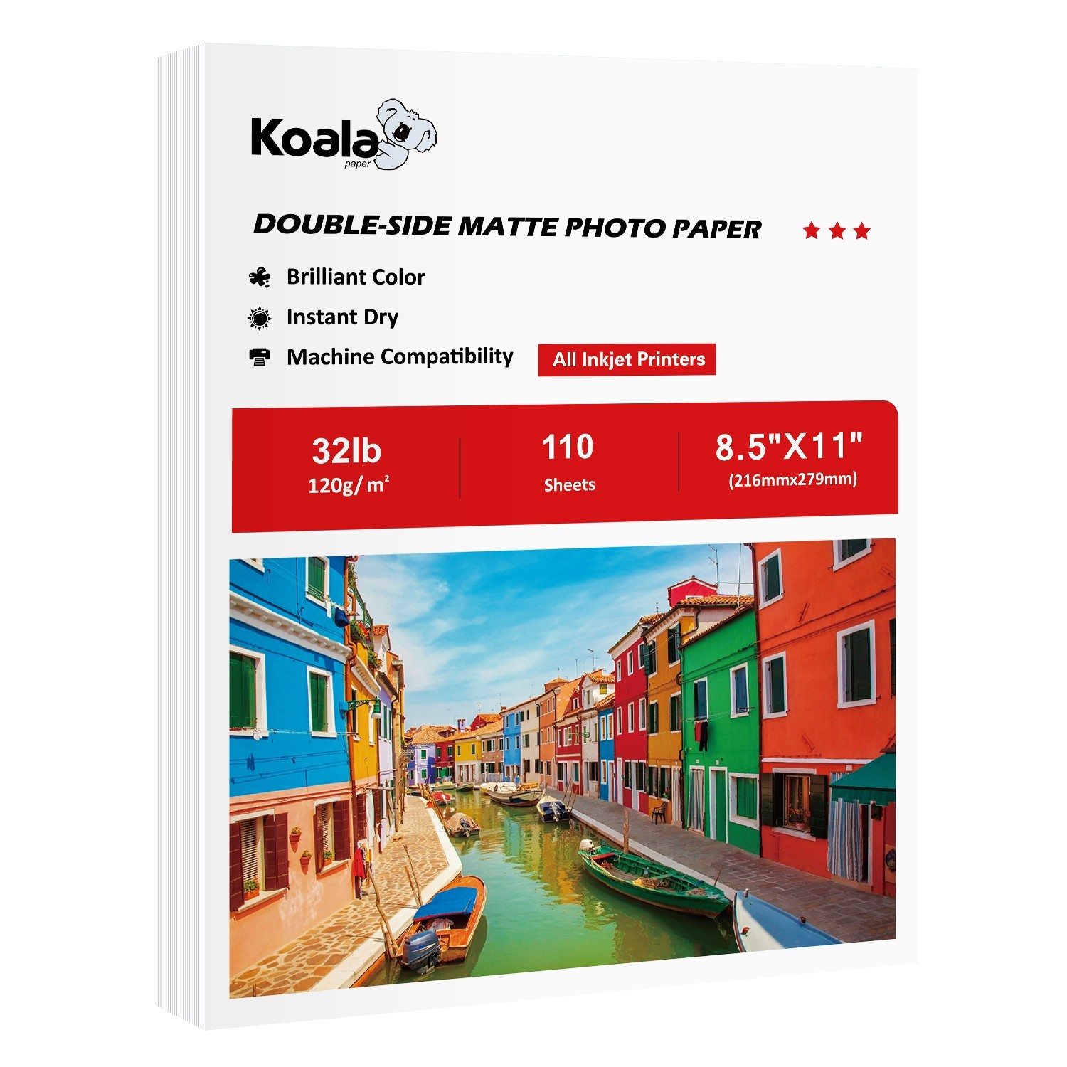 Lot Koala 32lb Double Sided Photo Paper Matte 8.5x11 13x19 12x12 Inkjet Printers