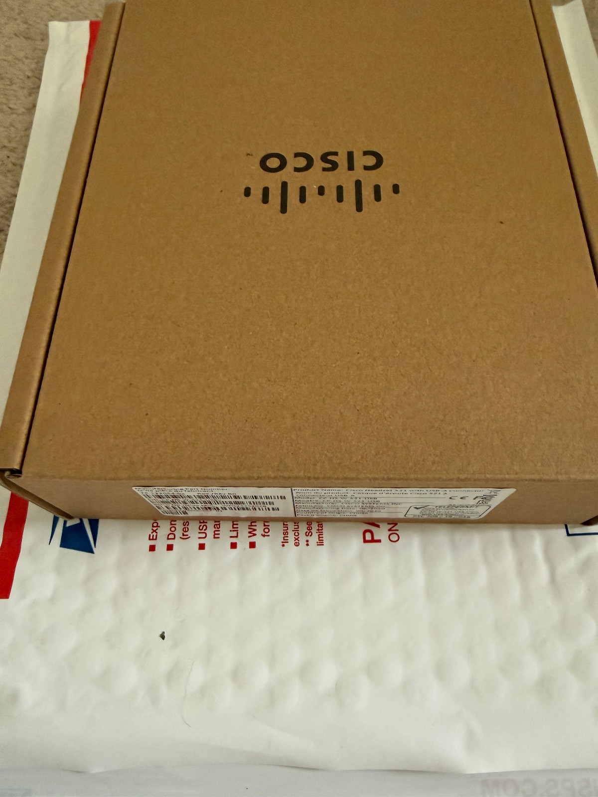 Cisco CP-HS-W-521-USB single ear Headset - NEW usb a