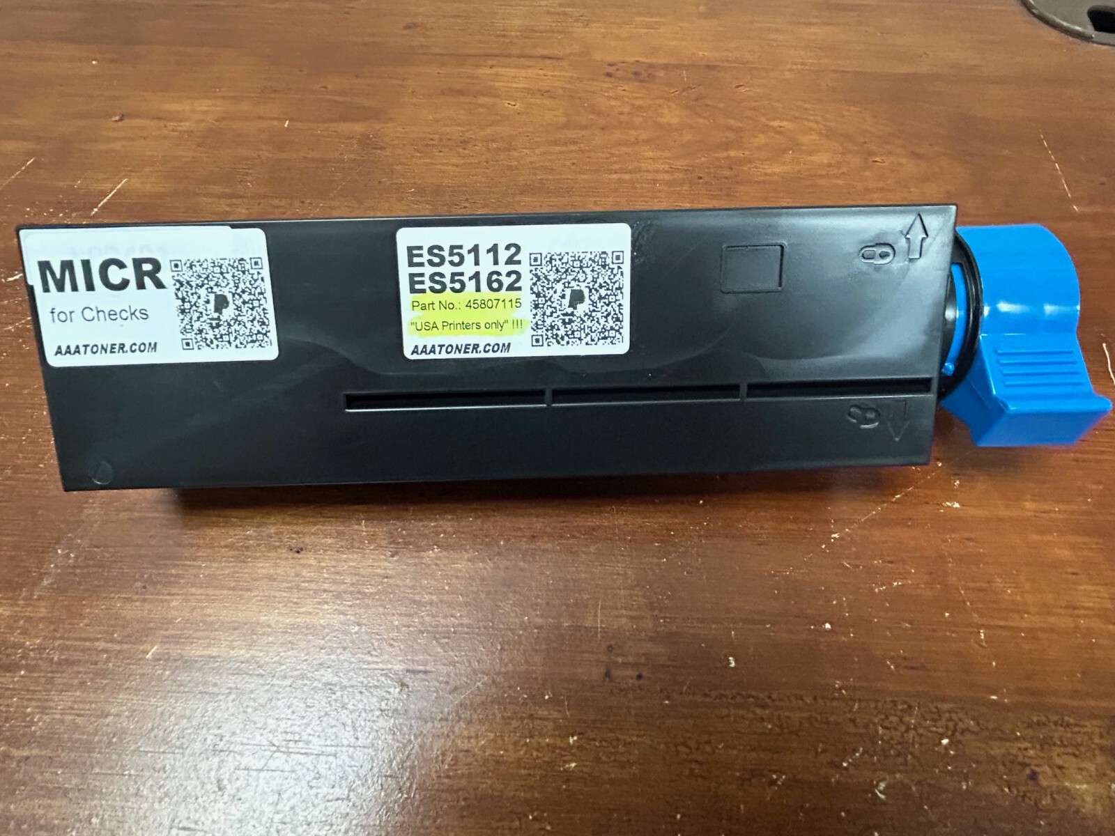 MICR Check Toner Cartridge for OKI ES5112, ES5162 (Part No.: 45807115) 11k