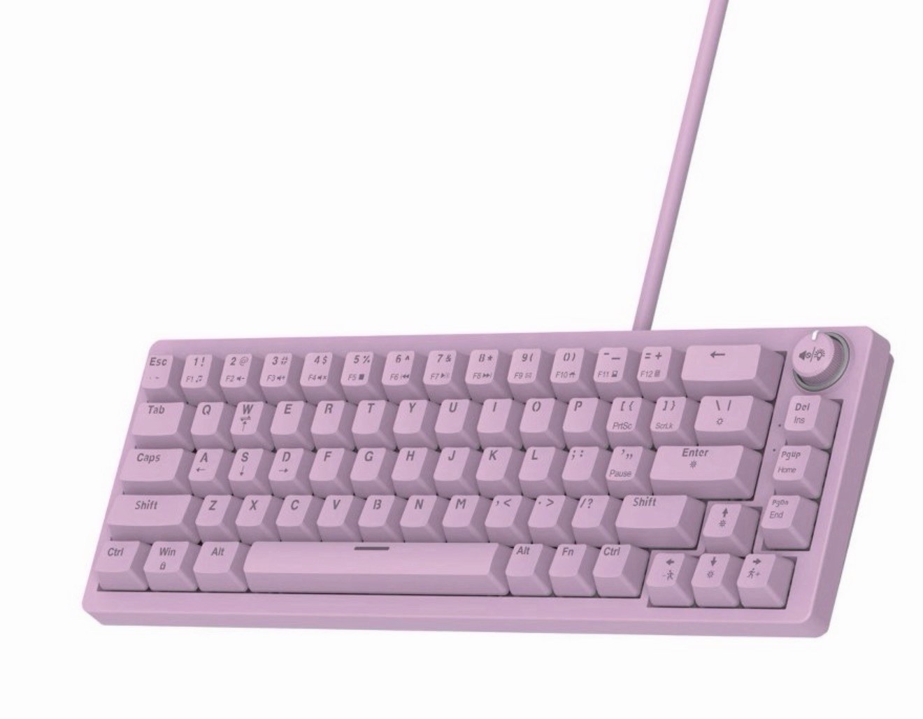 North Base Computer Keyboard- Pink 68 Key Mechanical Keyboard