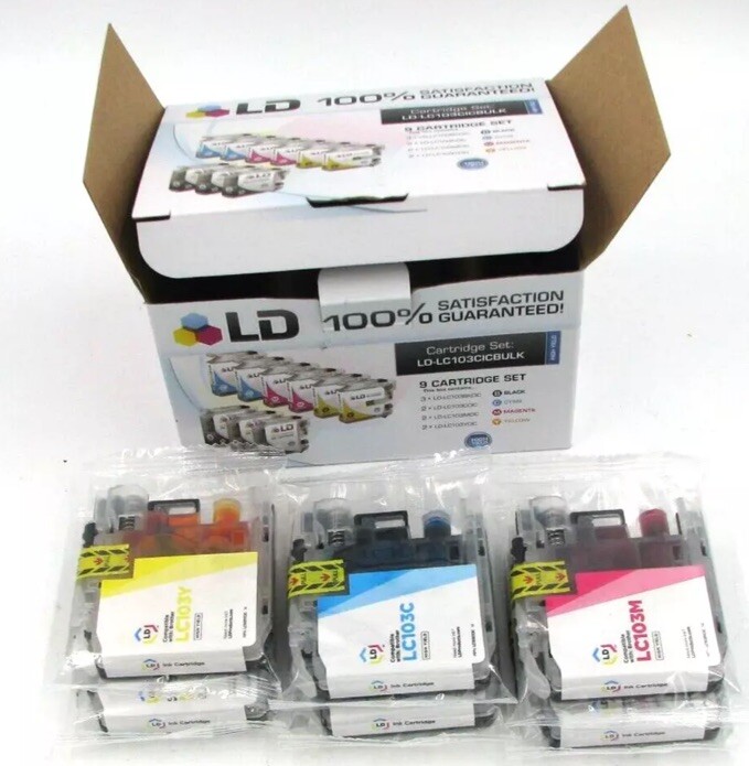 NEW LD  For Brother LC103 6pk Black & Color  LC103BCMY  MFCJ245 Ink Cartridges