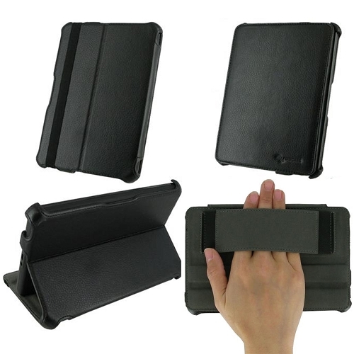 rooCASE for Amazon Kindle Fire 7" - Slim-Fit Vegan Leather Folio Black Lot C1