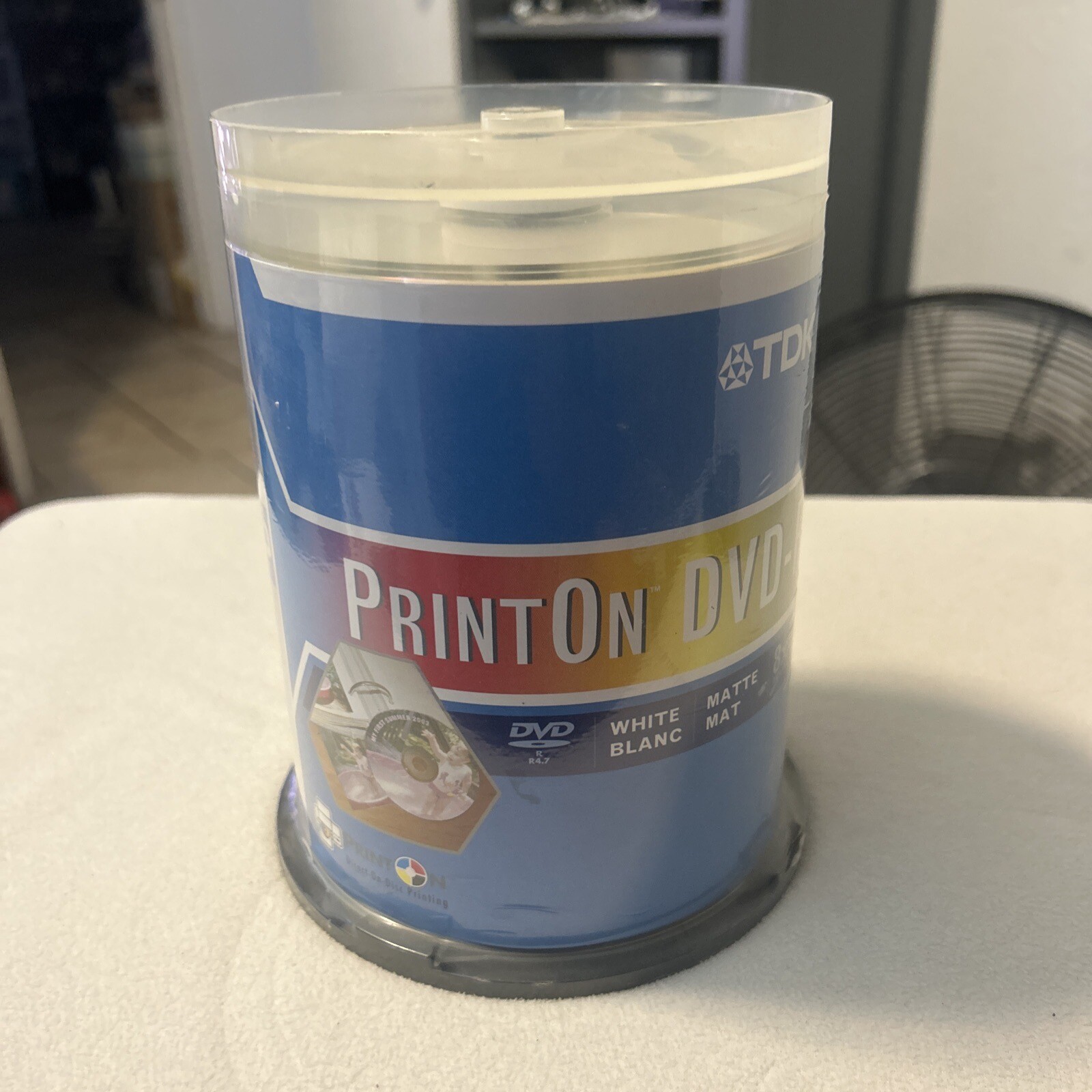 TDK 8X DVD-R Print On One SidedPrintable Disc Spindle 100 ct.