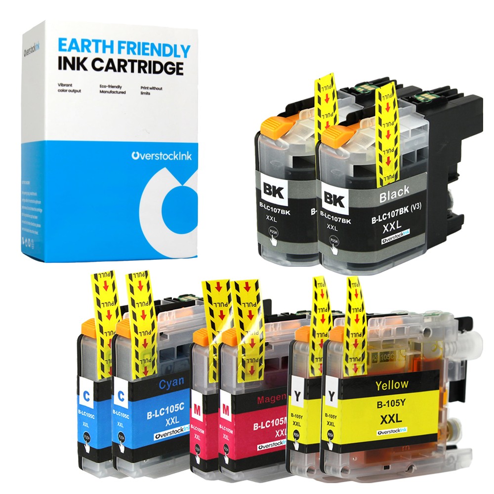 8PK OSI Compatible LC107 LC105 Printer Ink Cartridges fits Brother MFC-J4710DW