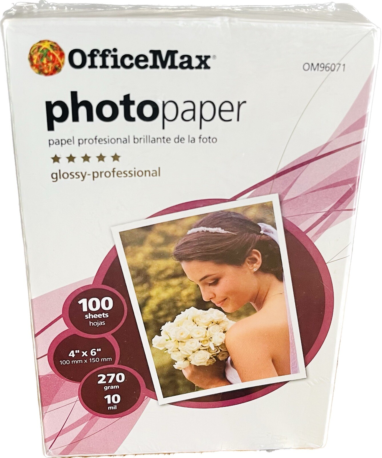 4x6 Glossy Professional Photopaper Officemax 270gram Printer 10mil