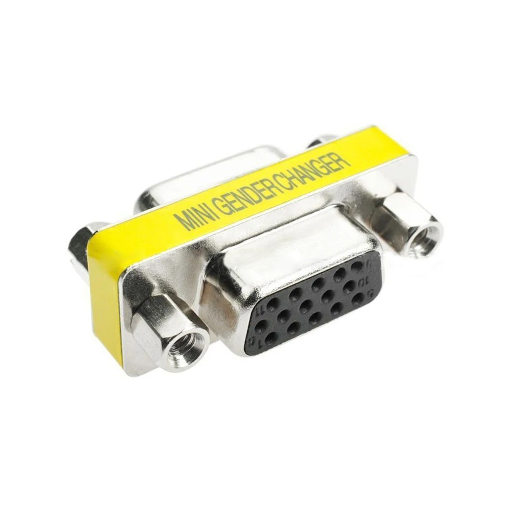 VGA SVGA Female Male 15 Pin Connector Gender Converter Adapter Coupler Extender