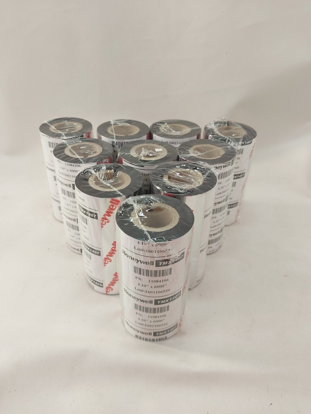 PACK OF 10 Intermec HONEYWELL TMX1407 WAX RIBBONS 4.1" X 6000" PN 11084106
