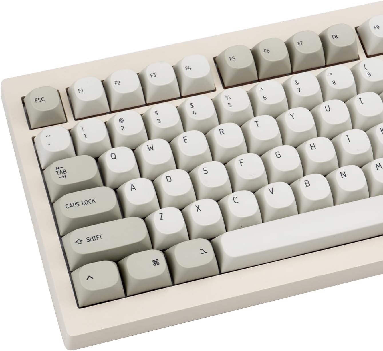 Retro Minimalist Brown PBT Keycaps Set, Custom MA Profile Dye Sub Key Caps fo...